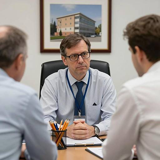 Focused Office Meeting Scene Captured