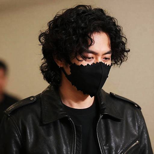 Mysterious Man in Leather Jacket