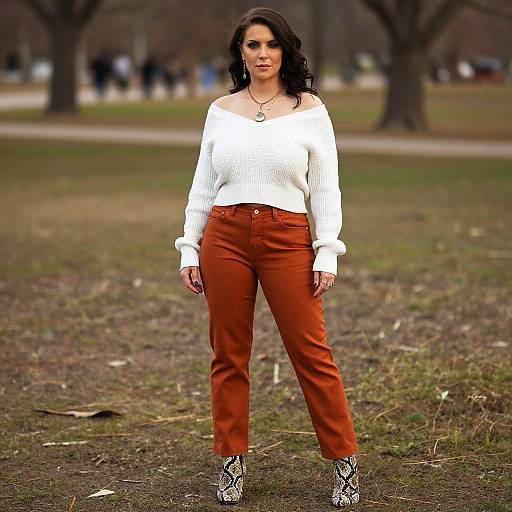 Cinecolor Style Woman in Scenic Park