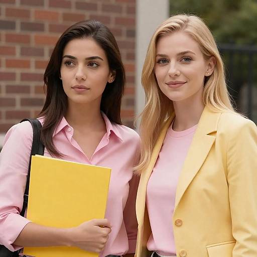 Two Women Side by Side Outdoor Portrait