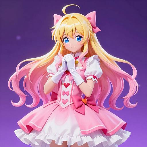 Magical Girl Anime Digital Illustration