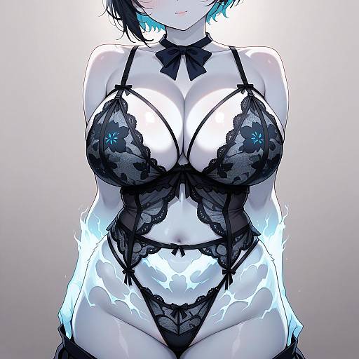 Glowing Leogirl in JK School Uniform