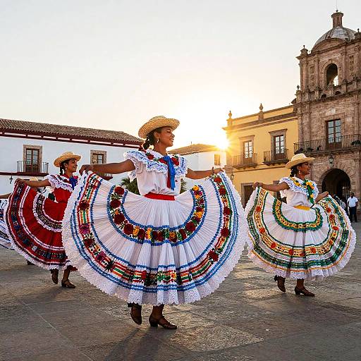 Mexican Traditional Dance at Sunset