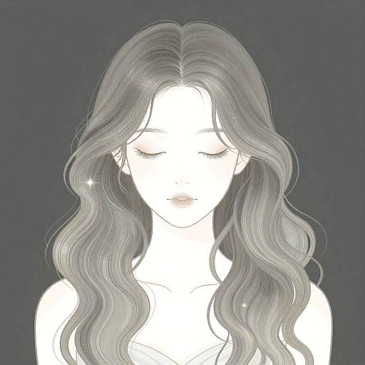 Ethereal Woman with Smoky Quartz Hair