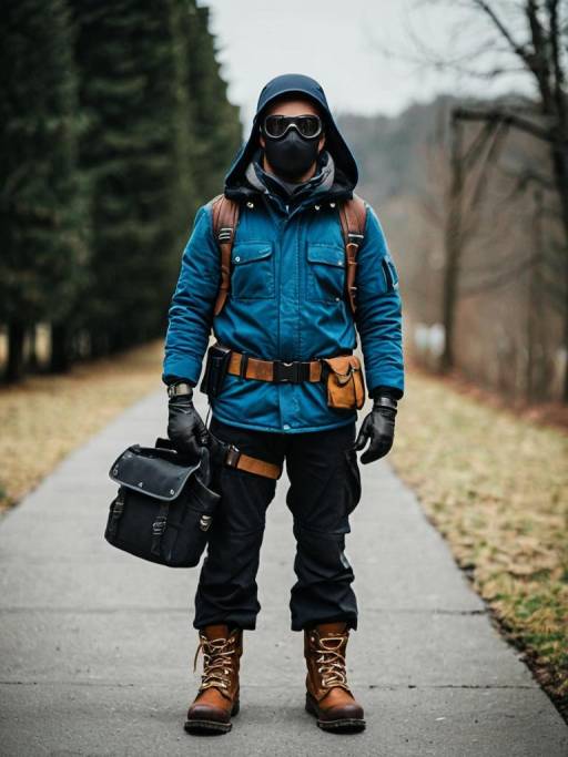 Man in Tactical Gear Outdoors