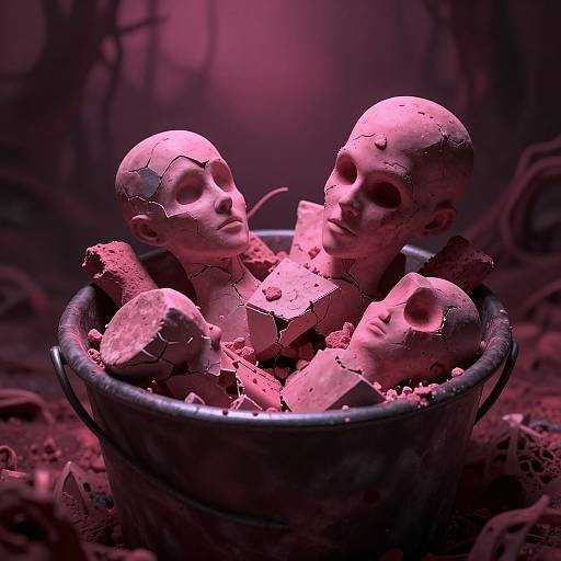 Sinister Fragmented Body Parts in Bucket