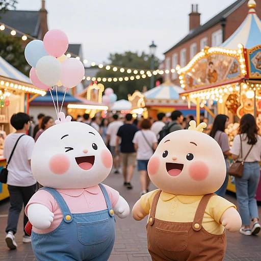 Chubby Cheek Characters at Town Fair