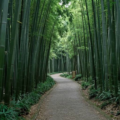 Serene Bamboo Forest Path