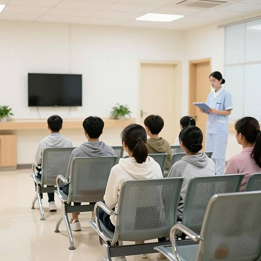 Quiet Hospital Waiting Room Scene