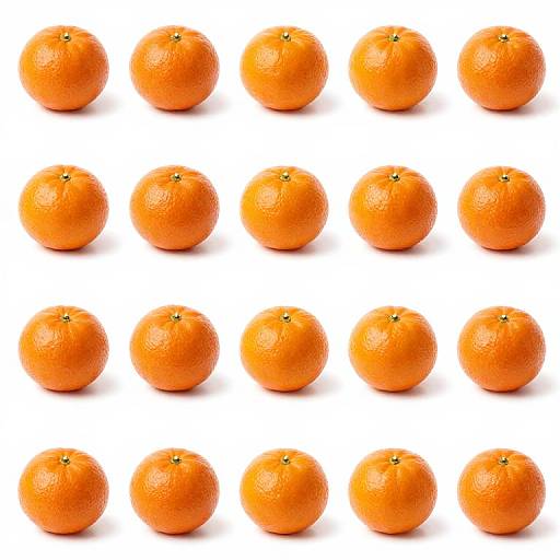 Vibrant Orange Mandarins Grid