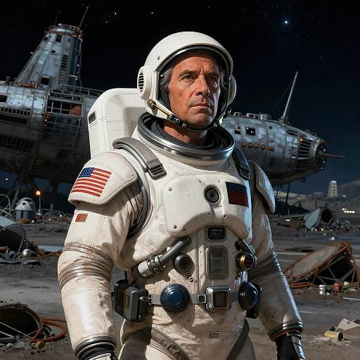 Retired Space Captain's Graveyard Reflection