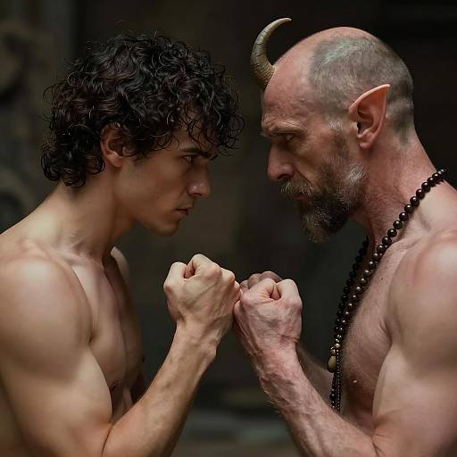 Intense Standoff Between Two Unique Men