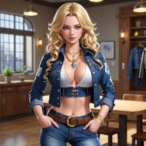 Fashionable Blonde in Jewelry Portrait