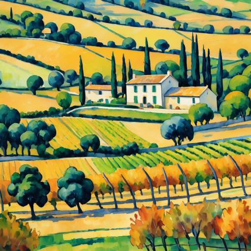 Vineyard Landscape in Fall