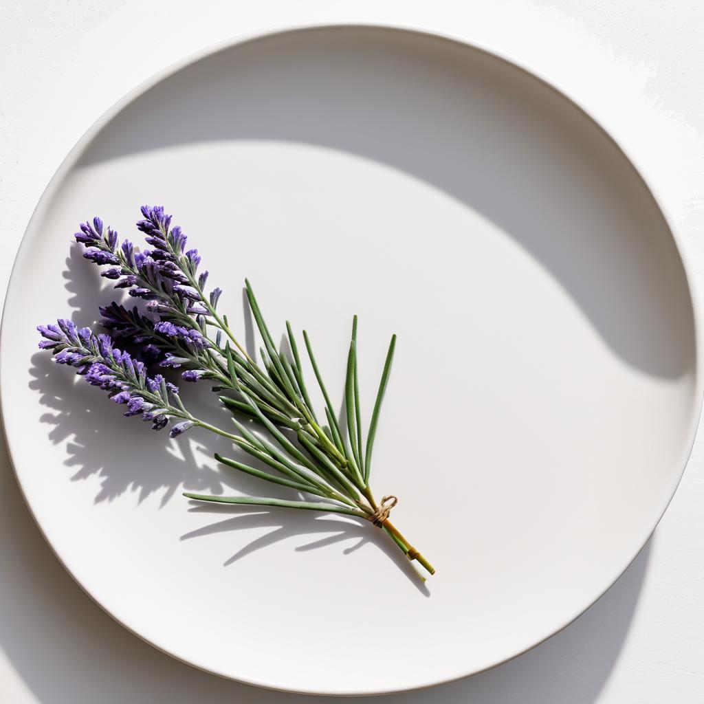 Minimalist Lavender in Ceramic Dish