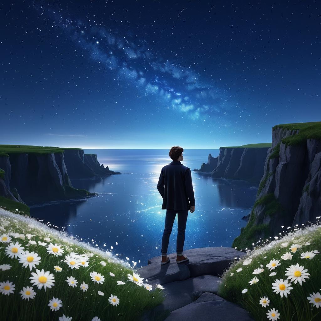 Contemplation on a Starry Clifftop