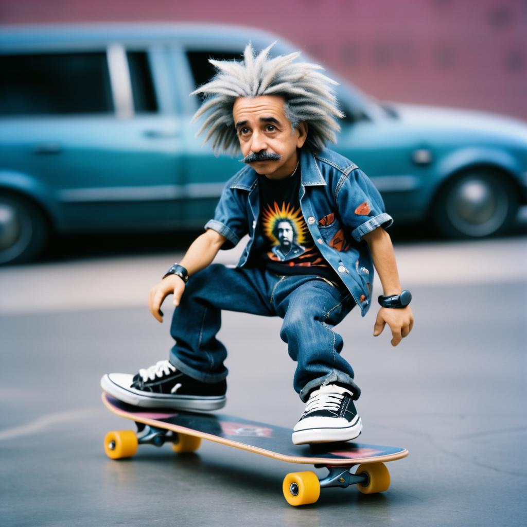 Punk Skater Einstein: 1990s Photorealism