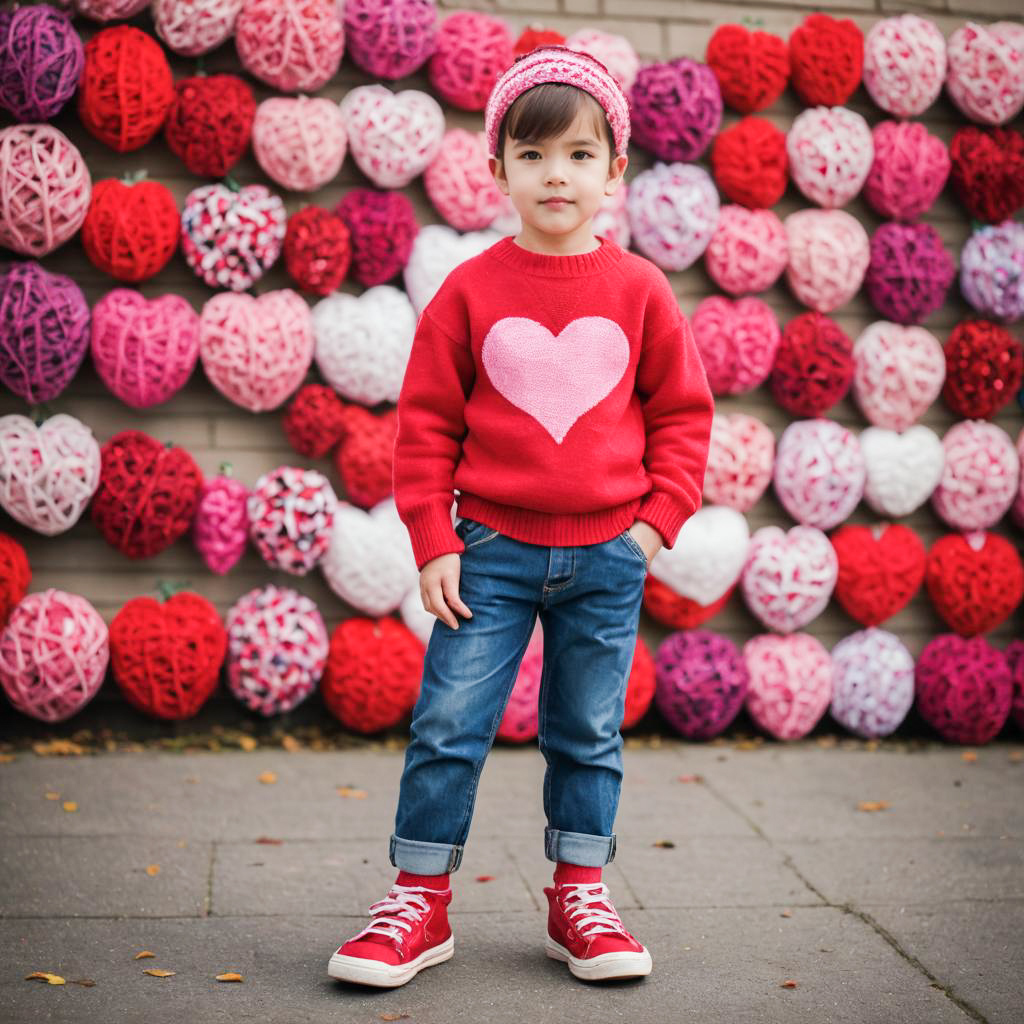 Charming Valentine's Day Kid Portrait