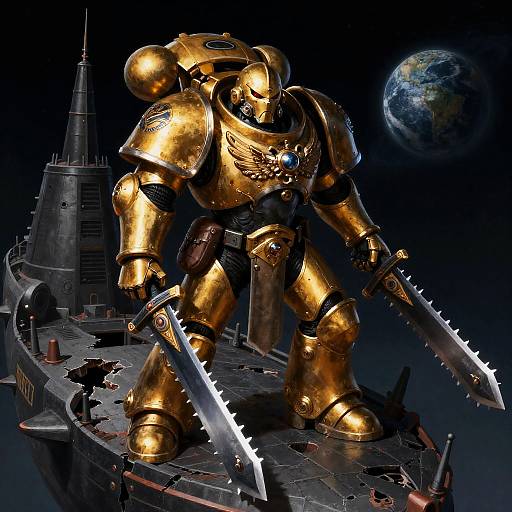 Gilded Space Marine in Terminator Armor