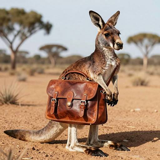 Kangaroo-Leather Satchel Hybrid