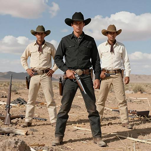 Dramatic Desert Duel: Cowboy Showdown