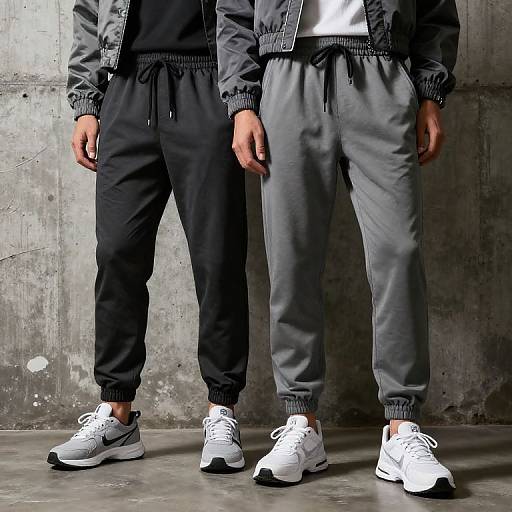 Fashion-Forward Joggers with Cropped Jacket