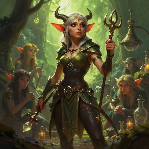 Epic Female Goblin Alchemist Art