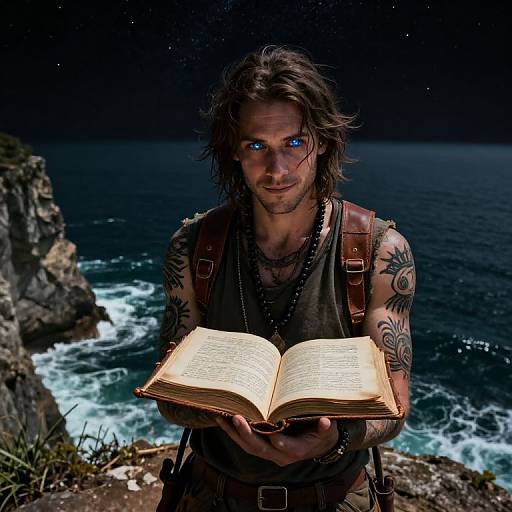 Cosmic Wanderer on Cliff's Edge