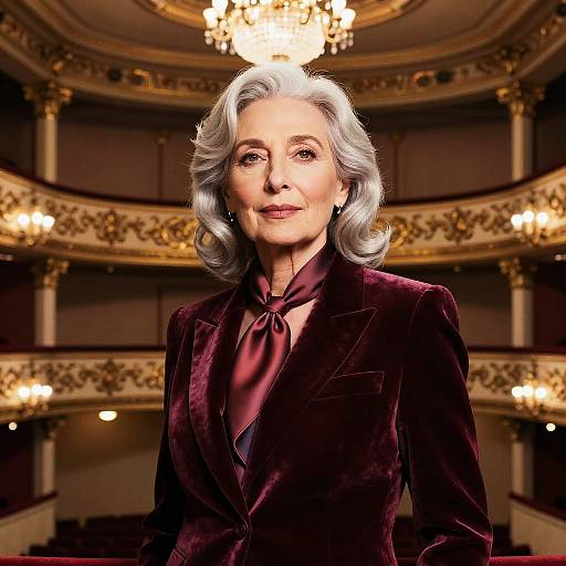 Elegant Editorial Portrait in Theater