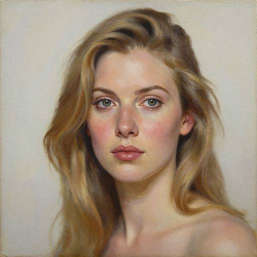 Serene Blonde Woman Portrait