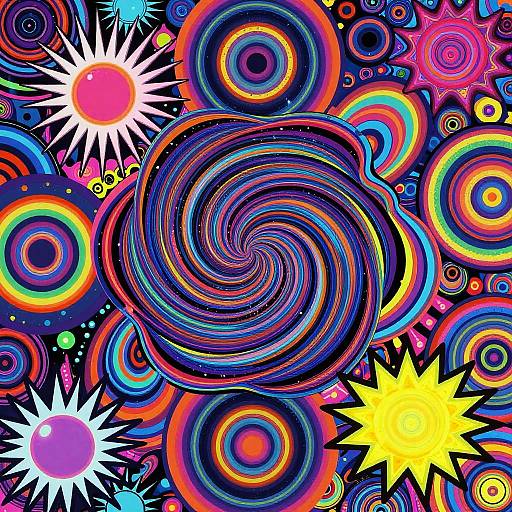 Psychedelic Pop Art Collage