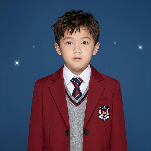 Stylish Young Boy Against Sparkling Background