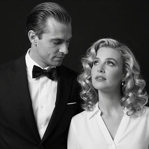 Elegant Black and White Formal Portrait