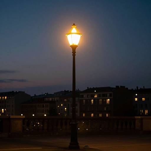 Solitary Streetlamp Symbolizing Hope
