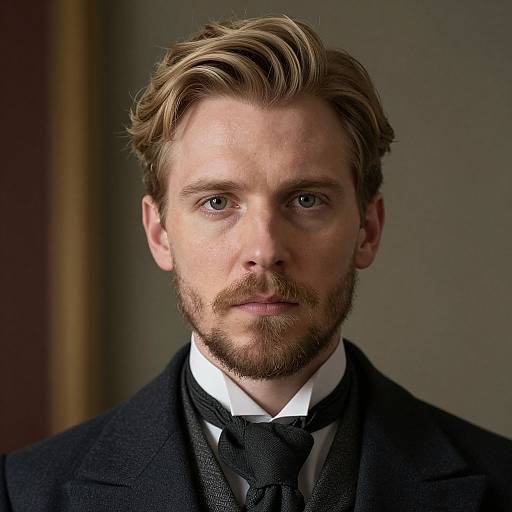 Handsome Victorian Man Portrait