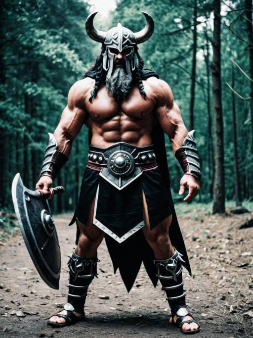 Realistic Man in Berserker Heracles Cosplay