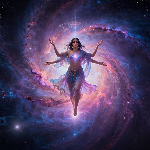 Ethereal Celestial Healer in Cosmic Light