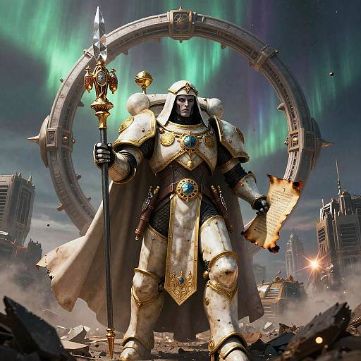 Heroic Sister of Battle in Ruined Hive-City