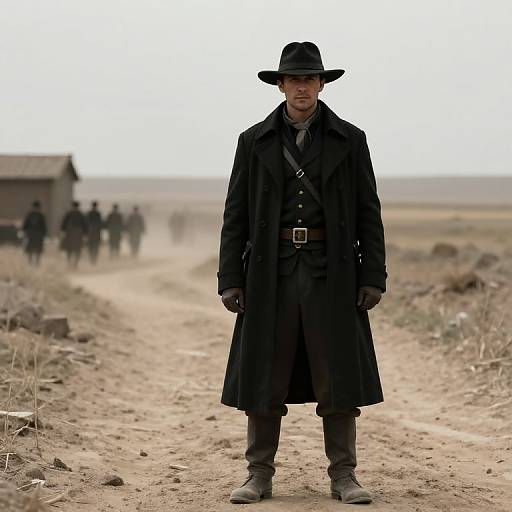 Solitary Figure on Desolate Frontier