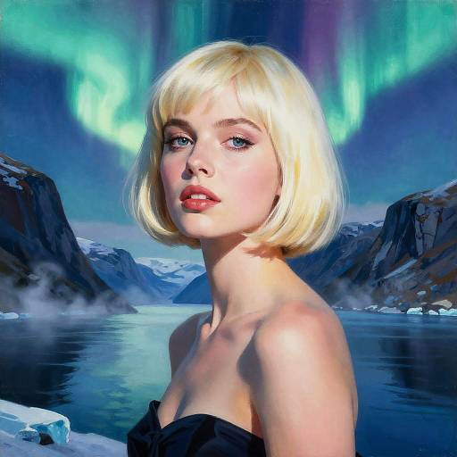 Nordic Pop Art Aurora Portrait