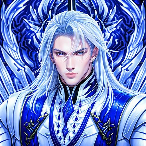 Illustration of Estinien varlineau, final fantasy in the style of Nnyara