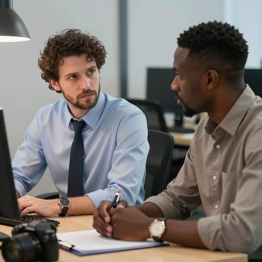 Engaging Office Conversation Between Colleagues