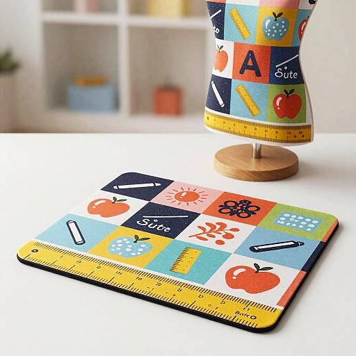 Colorful Educator-Themed Mouse Pad Design