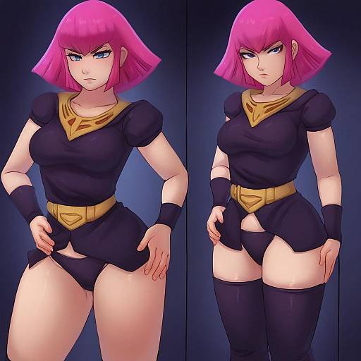 Illustration of Haman karn, gundam in the style of Seraziel