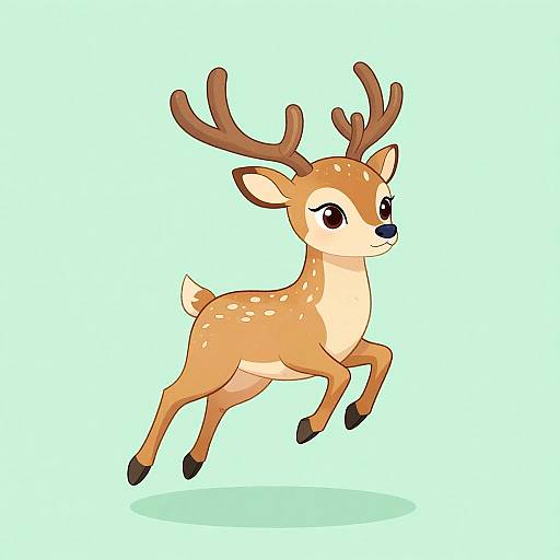 Jumping Animated Deer Character