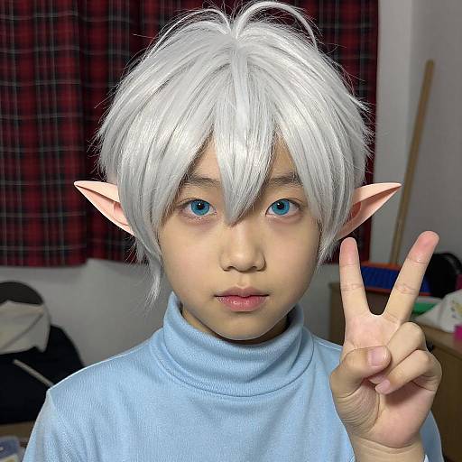 Playful Asian Elf Child Portrait