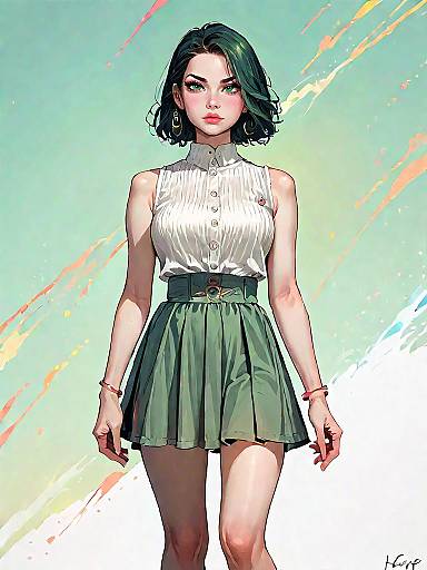 Realistic Full-Body Portrait of a Woman