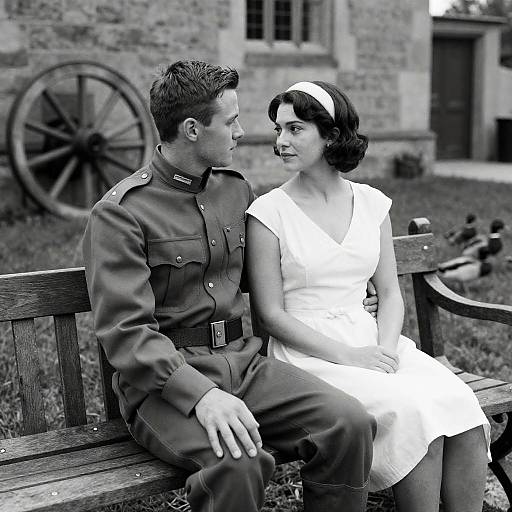 Intimate Moment: Military and Elegance