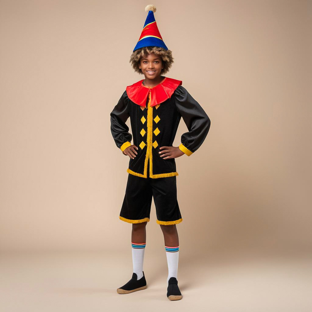 Playful Teenage Boy in Festive Costume