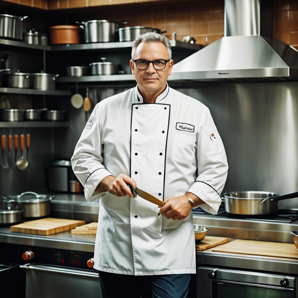 Cinematic Portrait of a Chef in Action